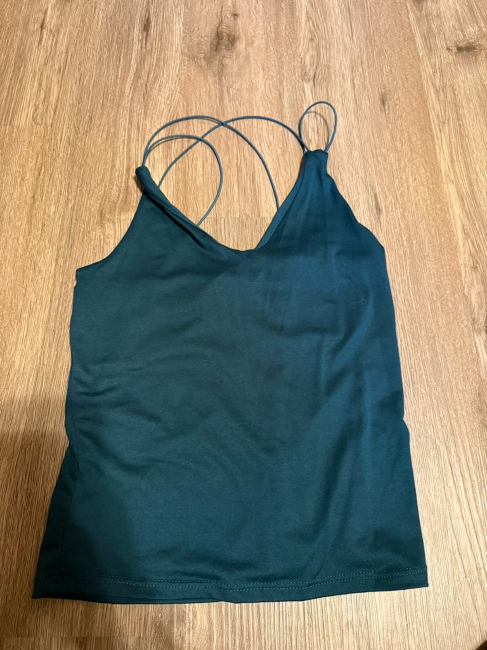 gaze Double-Strap V-Neck Camisole - Teal Green